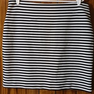 LOFT Mini Striped Pencil Skirt
